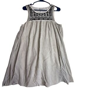 American Eagle Outfitters Embroidered Striped Dress Size S P Boho‎ Keyhole
